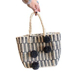 BTB Los Angeles Woven Straw Tote